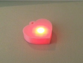 valentine heart pendentif led accessoires coeur saint valentin valentinesday 3d print model - Mito3D