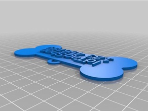 my customized pet dog tag bone shaped lengthened pets 3d print model - Mito3D