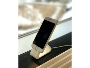 clean iphone 5-7+ stand mobile phone 5 5s 6 plus 7 dock 3d print model - Mito3D