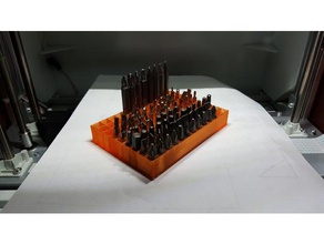 bit rack tool holders & boxes bin box drill driver grid screwdriver tools holder 3d print model - Mito3D