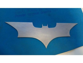 hierro batarang cnc hobby de batman logo 3d print model - Mito3D