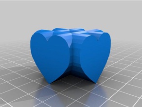 duplo coração A impressão 3d 3d print model - Mito3D