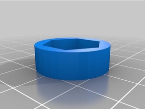 my customized bearing-to-hexnut adapter mechanical toys 3d print model - Mito3D