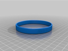 mi personalizados causa de pulsera - las pulseras personalizado 3d print model - Mito3D