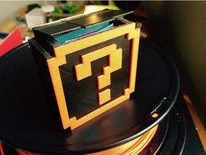 8-bits, mario caixa recipientes a super 3d print model - Mito3D