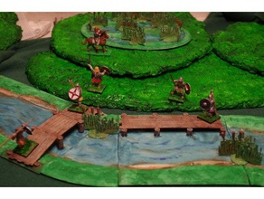 modulaire de l'eau bâtiments et structures 28mm échelle l'histoire miniature paysage les paysages wargame jeux guerre wargaming 3d print model - Mito3D