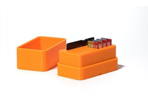 micro sd card adapter storage box computer memory holder 3d print model - Mito3D