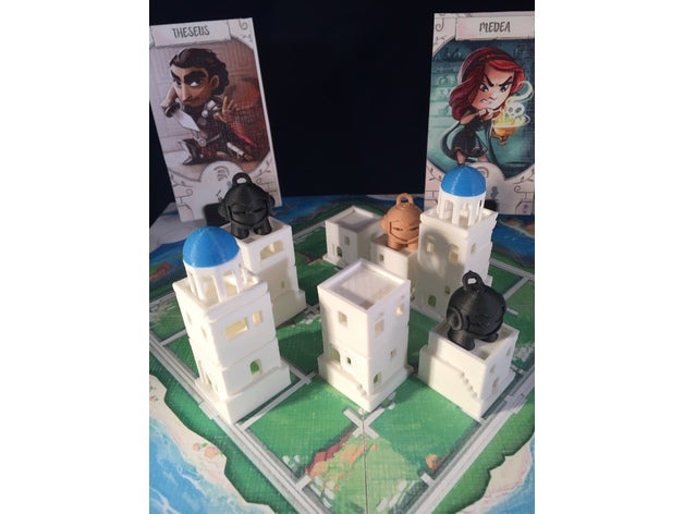 santorini stampa giocare a pezzi giochi e giocattoli gioco da tavolo libero il greco kickstarter 3D print model - Mito3D