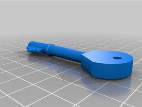 my customized acytra - trabex double sided key llave doble paleta replacement parts 3d print model - Mito3D