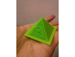 3d illuminati piramit baskı mpsm 3d print model - Mito3D