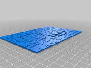 my customized 3d custom valentines card art 3d print model - Mito3D