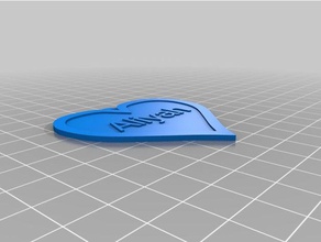 aliyah valentine Spielzeug & Spiele kundengebundene 3d print model - Mito3D