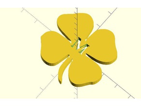 meine individuelle Stempel-o-matic four leaf clover Buchstaben m Schilder & logos kundengebundene 3d print model - Mito3D