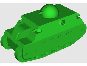fiat 2000 tanque pesado de 4 cm modelo vehículos ww1 3d print model - Mito3D