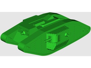 mark 4 Männlich heavy tank 4-cm-Modell Fahrzeuge 3d print model - Mito3D
