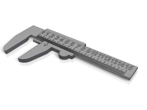 étrier - schuifmaat des outils à main 100mm 150mm les étriers amusant géométriques portée de mesure mesuring métrique outil boîte utile 3d print model - Mito3D