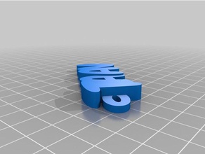 3 tiaan Anahtarlık özelleştirilmiş 3d print model - Mito3D