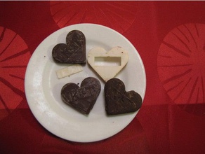 dia dos namorados chocolate do molde personalizáveis cozinha e sala de jantar o coração moldagem valentine presentes 3d print model - Mito3D