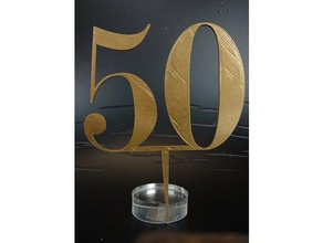 50 ° anniversario cake topper famiglia di compleanno torta la decorazione 3d print model - Mito3D