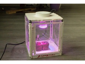 yayıcısı hobi büyümek ışık büyüyen kutu sistem evde sıcak biber peper bitki bitkiler yayılım 3d print model - Mito3D