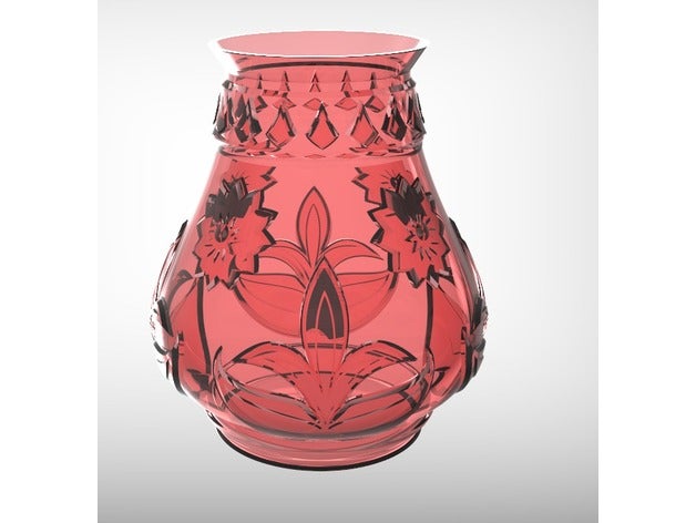 vase folwer decor flower glass 3D print model - Mito3D