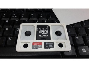 porte-monnaie de la carte l'organisateur 2 accessoires support microsd micro sd sdcard titulaire portefeuille organiseur 3d print model - Mito3D