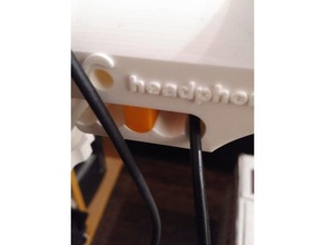 wire blocker monster headphone holder audio 3d print model - Mito3D