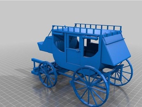 concord Koç araç 1800'lerin ölçekli model tekerlekli 3d print model - Mito3D