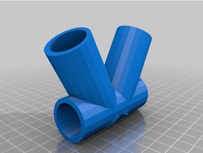 1 2 pvc recto ángulo de 60 grados en las articulaciones Impresora 3d piezas 3d print model - Mito3D