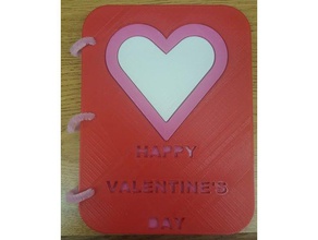 Sevgililer Günü kartı anne tebrik kalp valentine valentinesday hediyeleri hediye 3d print model - Mito3D