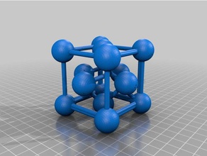 zinc blende célula unitária de engenharia química estrutura cristalina inorgânica 3d print model - Mito3D