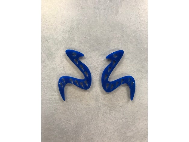 ondulate orecchini gli orecchino lasercut di taglio laser 3D print model - Mito3D