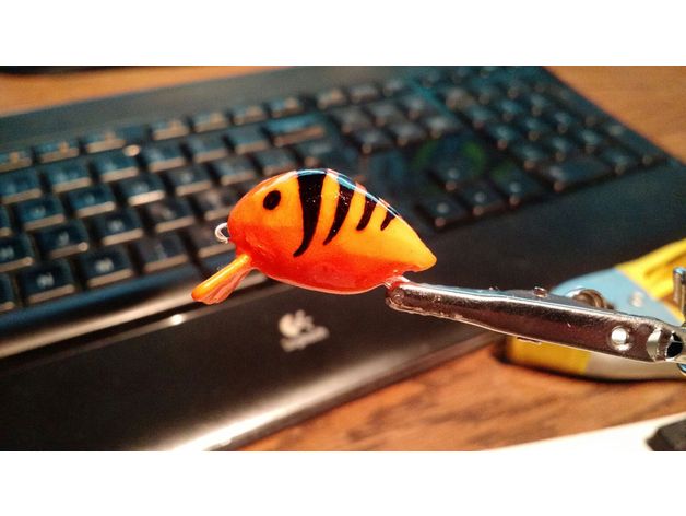 mini trout perch lure low poly 3d printer parts fishing 3D print model - Mito3D