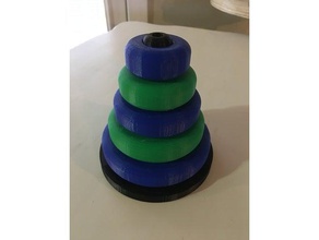 anello di impilamento giocattolo giochi e giocattoli impilabile accatastamento 3d print model - Mito3D