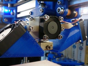e3d v6 hotend anexo da base de dados duto do ventilador Impressora 3d peças 3d print model - Mito3D
