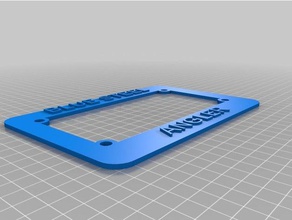 angler motorcycle license plate holder american automotive customized 3d print model - Mito3D