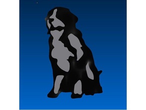 bernese mountain dog pendant key ring pets 3d print model - Mito3D