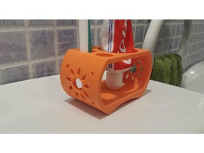 suporte da escova de dentes casa banho accesorio ba s acessórios do banheiro dientes o design dise 3d print model - Mito3D