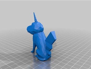 dinokadog 3d printing art design dinosaur lowpoly low poly pikachu swag unicorn wtf 3d print model - Mito3D