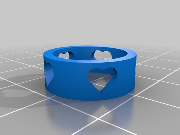 anello cuori los anillos personalizado 3D print model - Mito3D