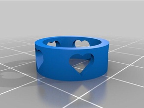 2 anello cuori yüzük özelleştirilmiş 3d print model - Mito3D