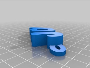 jody blou Anahtarlık özelleştirilmiş 3d print model - Mito3D