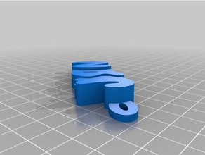 justin blou Schlüsselanhänger kundengebundene 3d print model - Mito3D