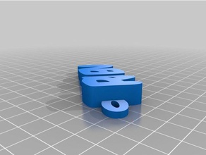ruban blou Schlüsselanhänger kundengebundene 3d print model - Mito3D