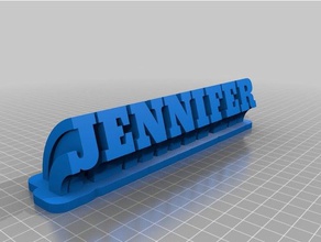 meu personalizados varrendo nome jenn2 office personalizado 3d print model - Mito3D