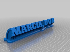 meu personalizados varrendo nome de marcia office personalizado 3d print model - Mito3D