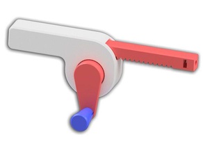 rack-Ritzel-hand-gekröpft-Laufwerk engineering Gang die Zahnstange hand gekröpft linear motion / Ritzel 3d print model - Mito3D