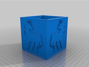 unicorn box containers small 3d print model - Mito3D