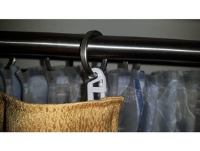 vorhanghaken faltenlegehaken cortina de gancho do agregado familiar 3d print model - Mito3D