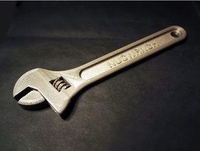 fully assembled more 3d printable wrench customizable printing tests 3dprintable adjustable end spanner crescent customizer dual extrusion moving parts tool 3d print model - Mito3D